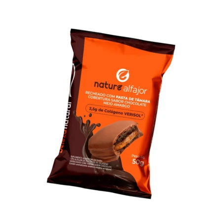 Alfajor Recheado com Tâmara e Cobertura Chocolate Meio Amargo