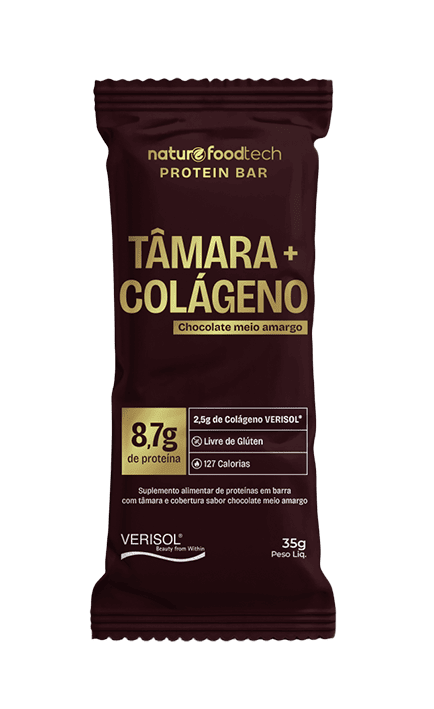 BARRA PROTEICA DE TÂMARA COM COLÁGENO VERISOL 35G NATURE FOODBAR - CHOCOLATE