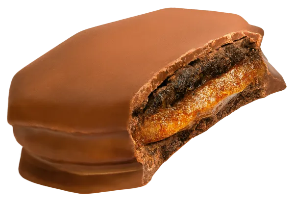 Caixa de Alfajor Recheado com Tâmara e Cobertura Chocolate Meio Amargo