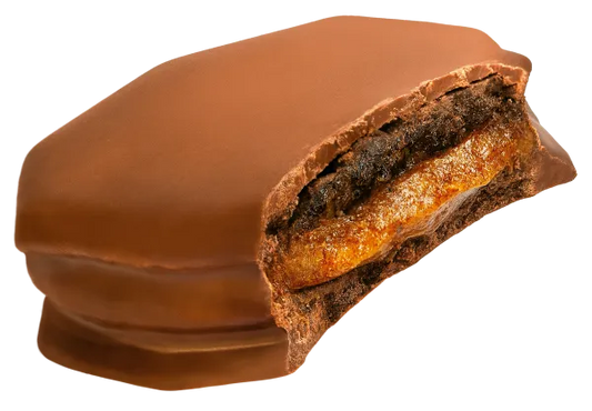Caixa de Alfajor Recheado com Tâmara e Cobertura Chocolate Meio Amargo