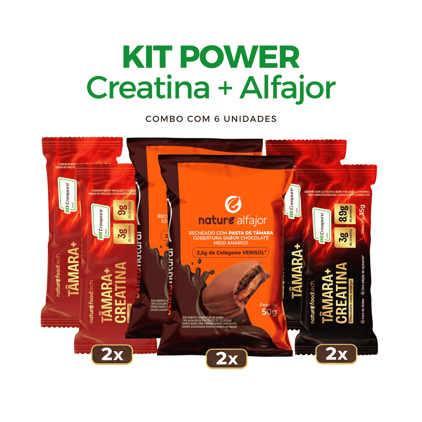 Combo Power Creatina & Alfajor - 6 Unidades